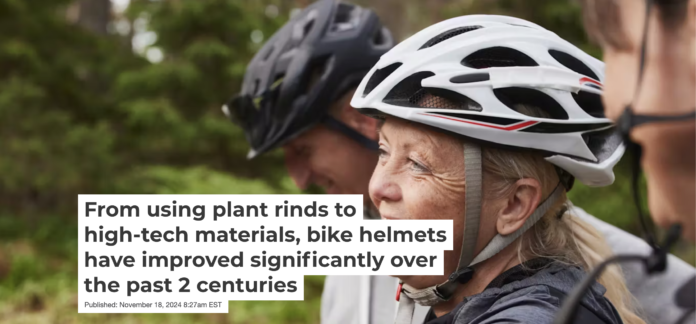 Modern bike helmets are made through complex materials engineering. Johner Images via Getty Images